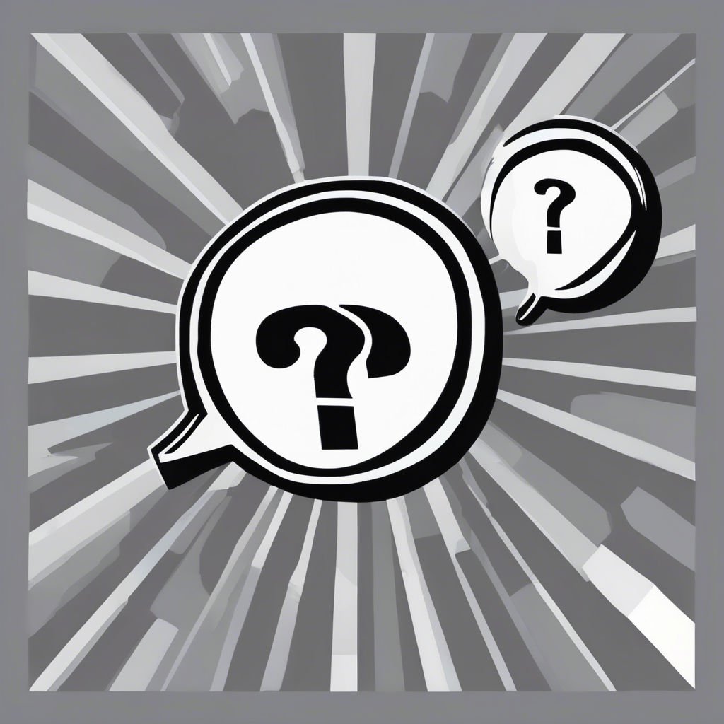 Exploring Curiosity Dialogue With Question Marks Comic-style speech bubbles with question marks, symbolizing inquiry and curiosity.